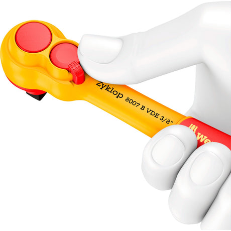 Trinquete Wera zyklop 8007 b vde 3 8 (rojo amarillo)