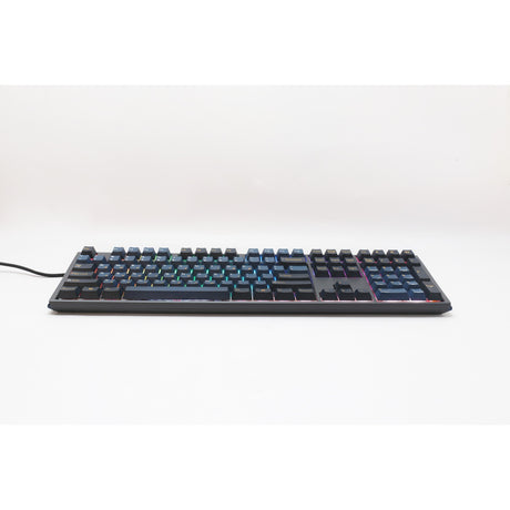 Ducky one 3 pro, teclado para juegos (negro, diseño estadounidense, azul cherry mx2a, led rgb, pbt de doble disparo, mecánica quack, intercambio en caliente)