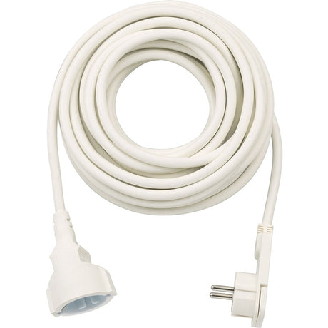 Brennerstuhl cable alargador de plástico de alta calidad con conector plano 10m blanco