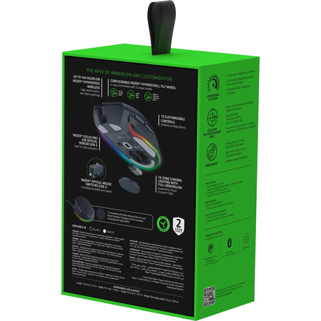 Ratón para juegos Razer basilisk v3 35k (negro, 35000 ppp, croma rgb)