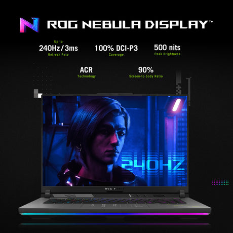 Portátil para juegos Asus ROG Strix G16 G614PW-RV006W 16 (Gris | R9 8940HX | RTX 5080 | 16 GB | 1 TB SSD)