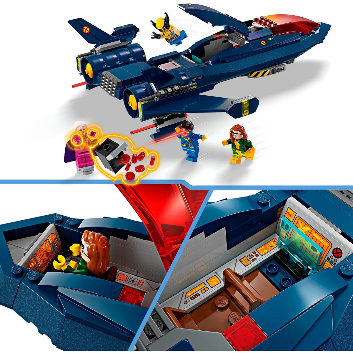 Lego marvel - juguete de construcción x-men x-jet (76281)