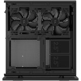 Carcasa minitorre negra con diseño fractal (negro | 2x USB-A | 1x USB-C)