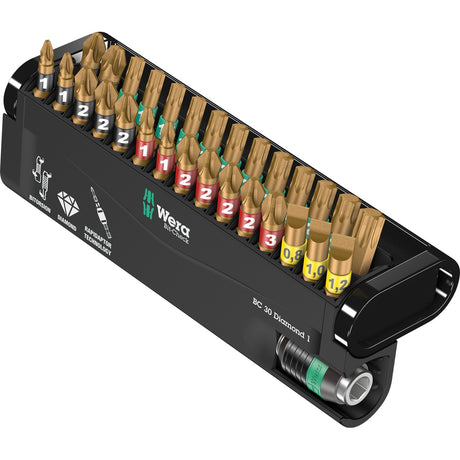 Juego Wera bit-check 30 Diamond de 1 punta (portapuntas y puntas)