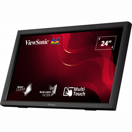 Monitor táctil IR Viewsonic TD2423 24 (negro, 1x HDMI, VGA, DVI-D, USB-A, USB-B)
