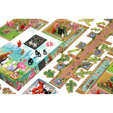 Juego de mesa White Goblin Games New York Zoo (holandés, 1 - 5 jugadores, 30 minutos, a partir de 10 años)