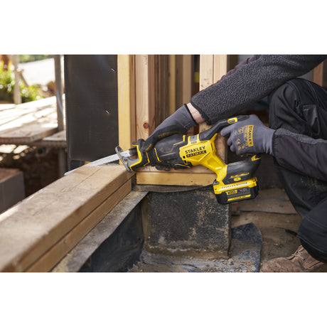 Sierra alternativa sin escobillas Stanley fatmax v20 18v (negra amarilla, batería y cargador no incluidos)