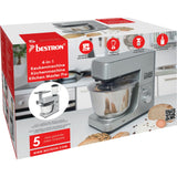 Bestron akm1600s procesador de alimentos 4 en 1 kitchen master pro (plateado)