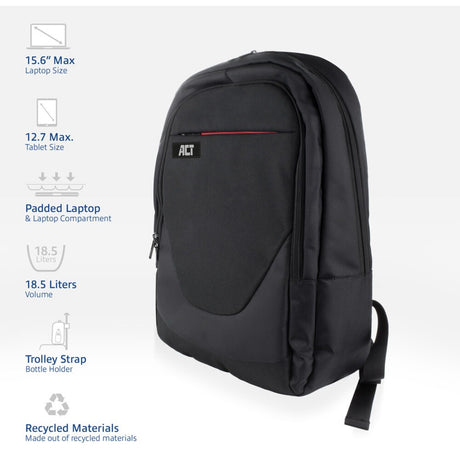Mochila suburb de conectividad Act para portátiles de hasta 15,6 (negro)