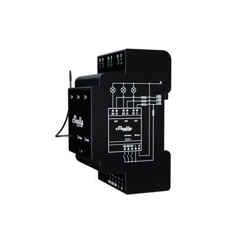 Interruptor Shelly qubino wave pro 3 (negro, z-wave s800)