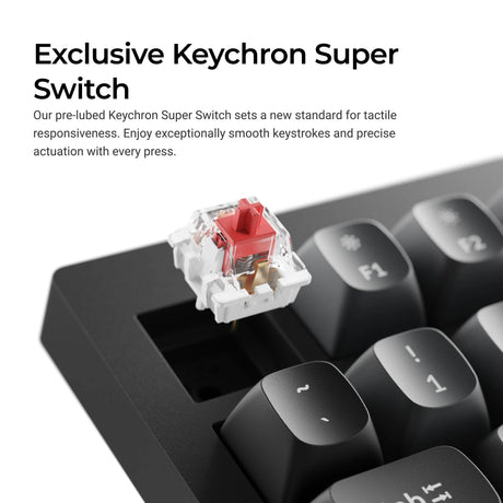 Teclado mecánico personalizado con cable Keychron v6w-d4 8k qmk (negro, diseño estadounidense (qwerty), super banana, 100%, leds rgb, pbt de doble disparo, intercambio en caliente, 8k, botón)