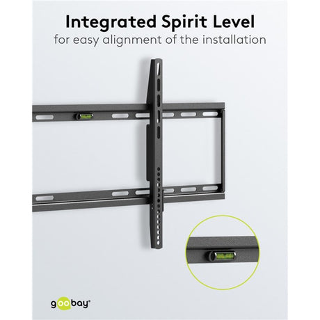 Soporte de pared para TV fijo Goobay 43 - 100 pulgadas (109 - 254 cm), máx. Montaje en pared de 70 kg (negro)