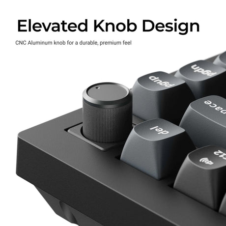 Teclado mecánico personalizado inalámbrico Keychron v1 ultra 8k (negro, diseño estadounidense (qwerty), rojo seda pom, 75 %, rgb, intercambio en caliente, 2,4 ghz | bluetooth 5.3 | usb-c)