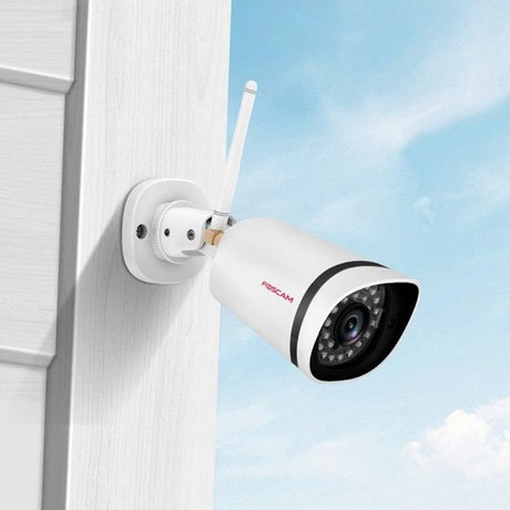 Foscam fi9911w, cámara de seguridad ip exterior wifi 3mp (blanca)