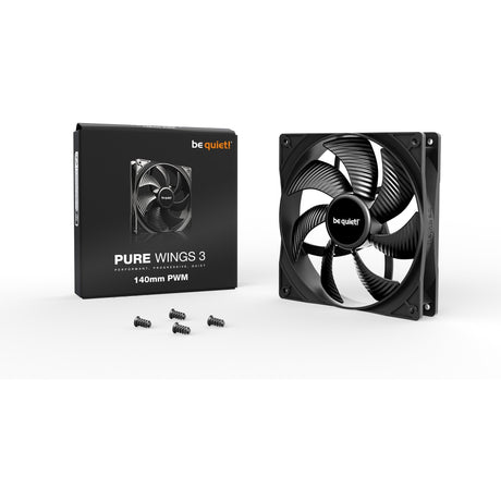 ¡Tranquilizarse! ventilador de caja pure Wings 3 pwm (negro, 140 x 140 x 25 mm)