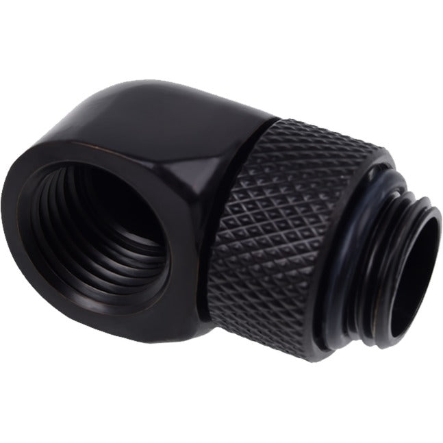 Alphacool eiszapfen l-conector giratorio g1 4 ag a g1 4 ig conexión (negro)