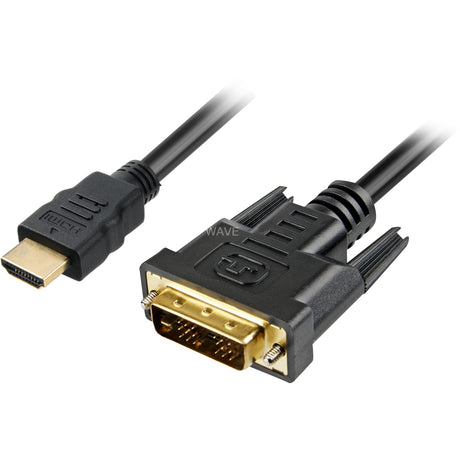 Adaptador Sharkoon HDMI > DVI-D (18+1) (negro, 1 metro)