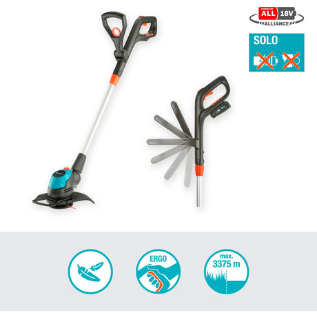 Cortabordes individual Gardena easycut 23 18v p4a (gris turquesa, 14700-55, batería no incluida)