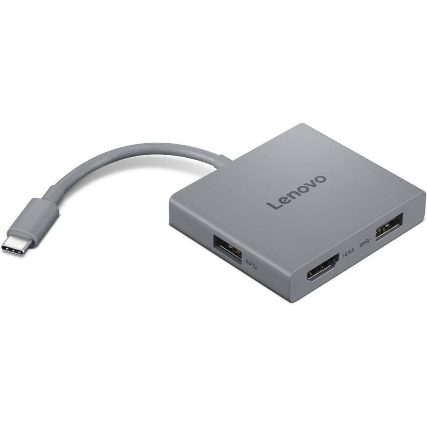 Hub USB Lenovo USB-C 4 en 1 Hub Gen2 (gris)