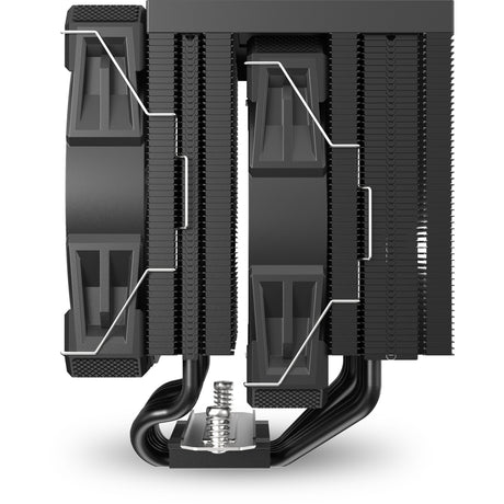 Enfriador de CPU Sharkoon a60 (negro, conector de ventilador PWM de 4 pines)