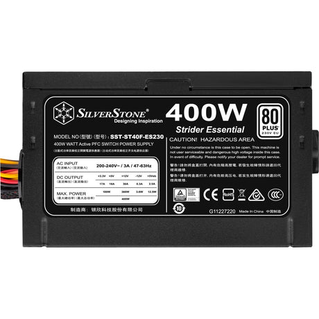 Silverstone strider Essential st40f-es230 fuente de alimentación de 400 vatios (negro, 2x pcie)