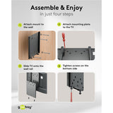 Goobay Soporte de pared para TV para caravana fijo (m), montaje en pared de 23 a 42 pulgadas (negro)