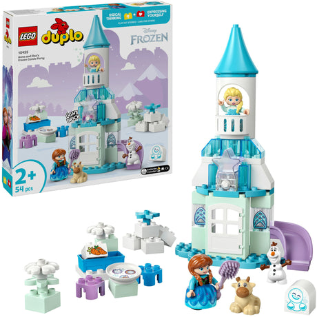 Lego Duplo ǀ Set de fiesta en el castillo congelado de Anna y Elsa de Disney - 10455