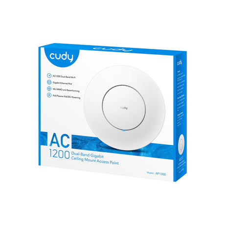 Punto de acceso gigabit wi-fi cudy ac1200 (blanco, malla)