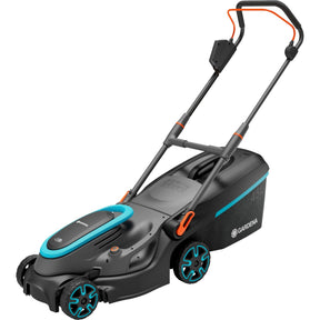 Gardena powermax 37 36v p4a listo para usar - cortacésped a batería - 37 cm - incl. 2 baterías