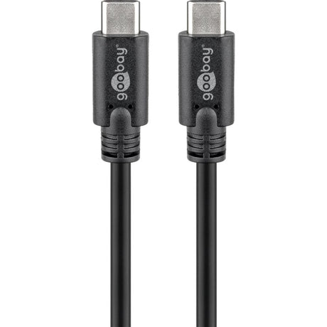 Cable USB-C de súper velocidad de carga y sincronización Goobay (negro, 2 metros)