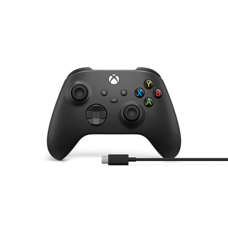 Mando inalámbrico Microsoft Xbox + cable USB-C (negro, incl. cable USB-C | PC, Xbox One, Xbox Series X, Xbox Series S)