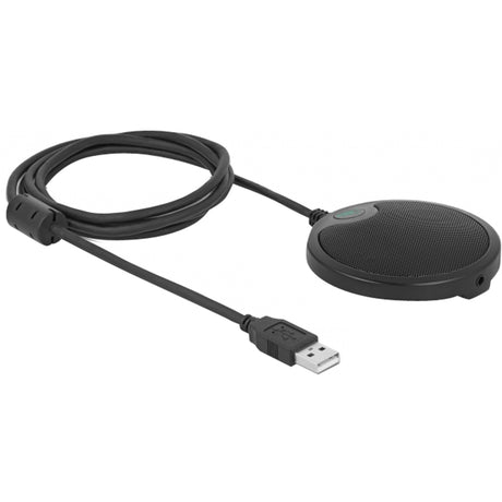 Delock Micrófono de condensador USB omnidireccional para micrófono de conferencias (negro)