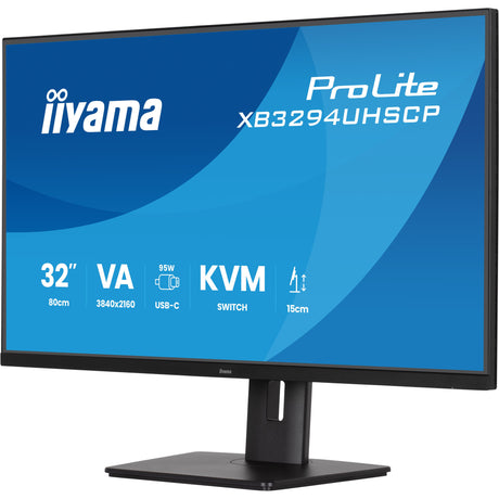 Monitor iiyama prolite xb3294uhscp-b1 31.5 4k uhd (negro, 2x hdmi, display port, 2x usb-a, 3x usb-c)