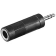 Adaptador Goobay jack de 6,35 mm > jack de 3,5 mm (negro, estéreo)