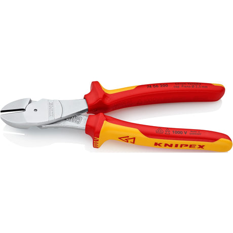 Knipex 74 06 200 alicate de corte lateral eléctrico confort 200 mm vde