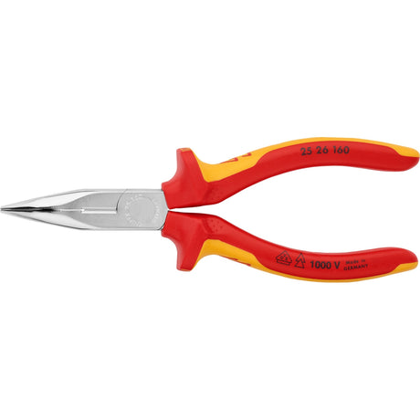 Knipex 25 26 160 alicate radio curvo + cortador lateral 160mm vde