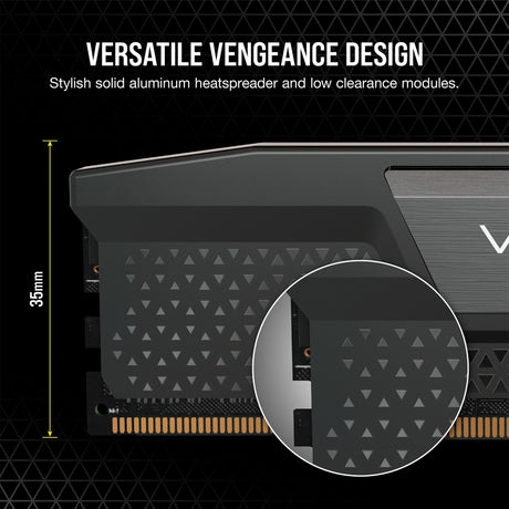 Corsair Vengeance 32 GB DDR5-6000 (2x 16 GB) RAM (negro, cmk32gx5m2b6000c38, xmp 3.0)