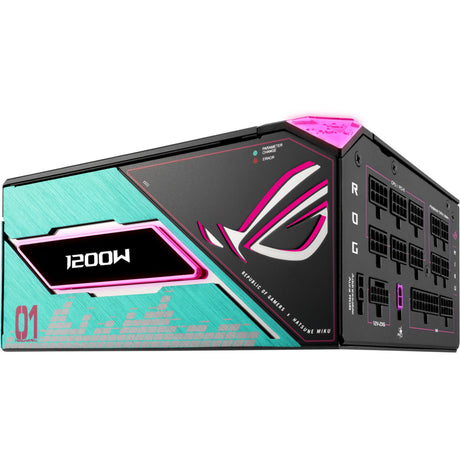 Asus rog thor platinum iii hatsune miku edition fuente de alimentación modular de 1200 vatios (negro, 1x 12v-2x6, 4x pcie)