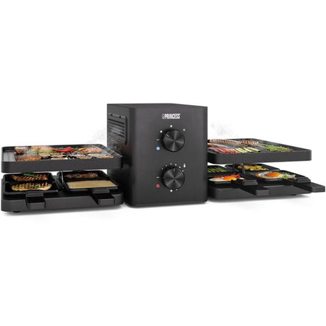 Juego gourmet Princess raclette purify 162660 (negro)