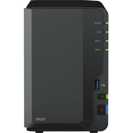Synology diskstation ds223 nas (negro, 1x LAN de 1GB, 3x USB 3.2 gen 1)