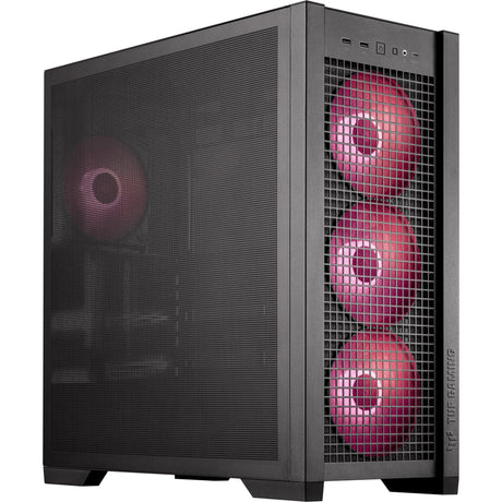 Carcasa de torre midi asus tuf gaming gt302 argb (negro | 2x usb-a | 1x usb-c | rgb | vidrio templado)