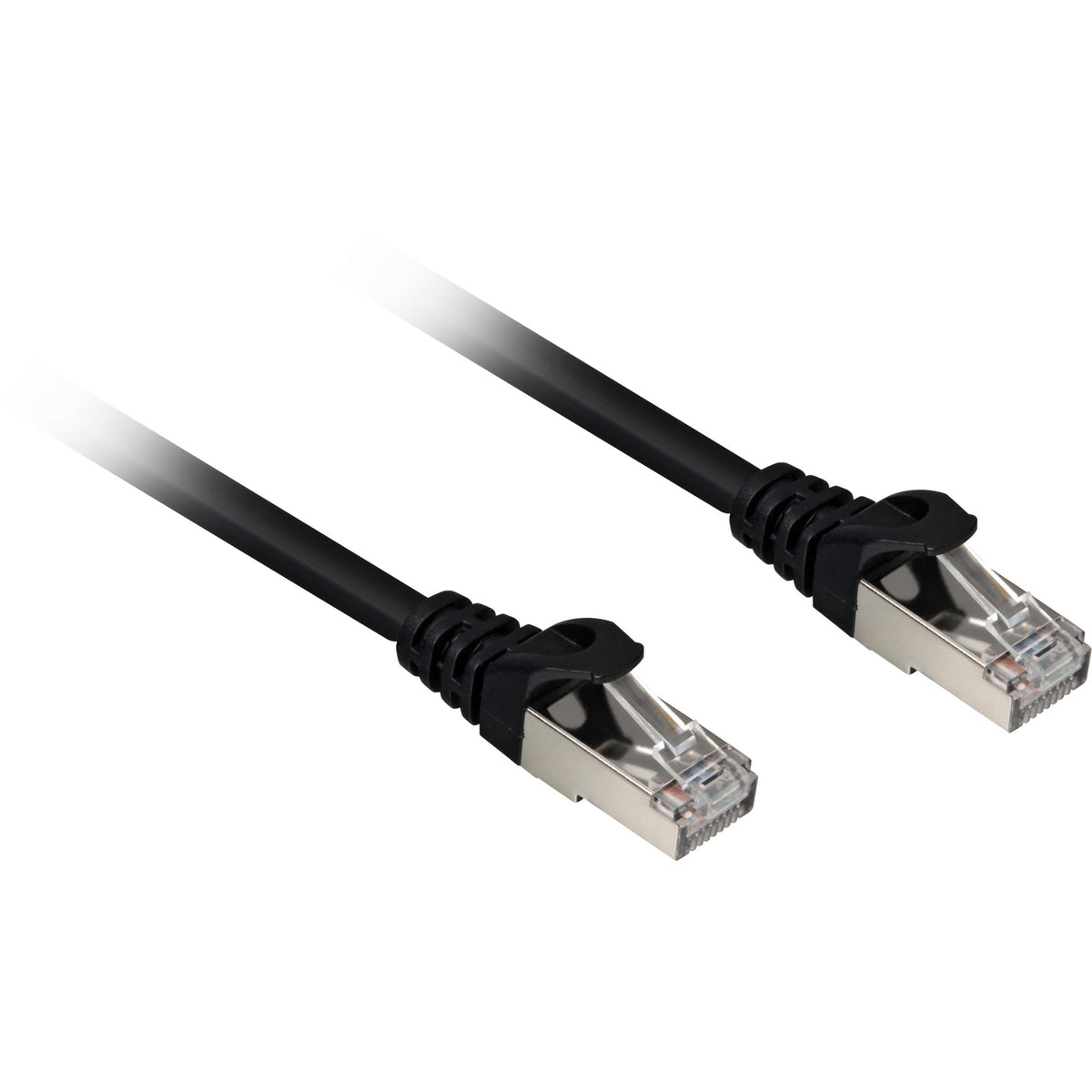 Cable de red Sharkoon sftp, rj-45 con cat.6a (negro, 0,25 metros, libre de halógenos)