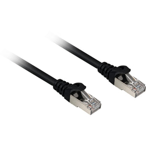 Cable de red Sharkoon sftp, rj-45 con cat.6a (negro, 0,25 metros, libre de halógenos)