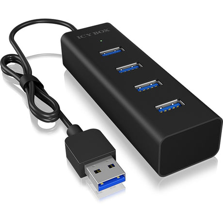 Icy box ib-hub1409-u3 concentrador USB de 4 puertos (negro)