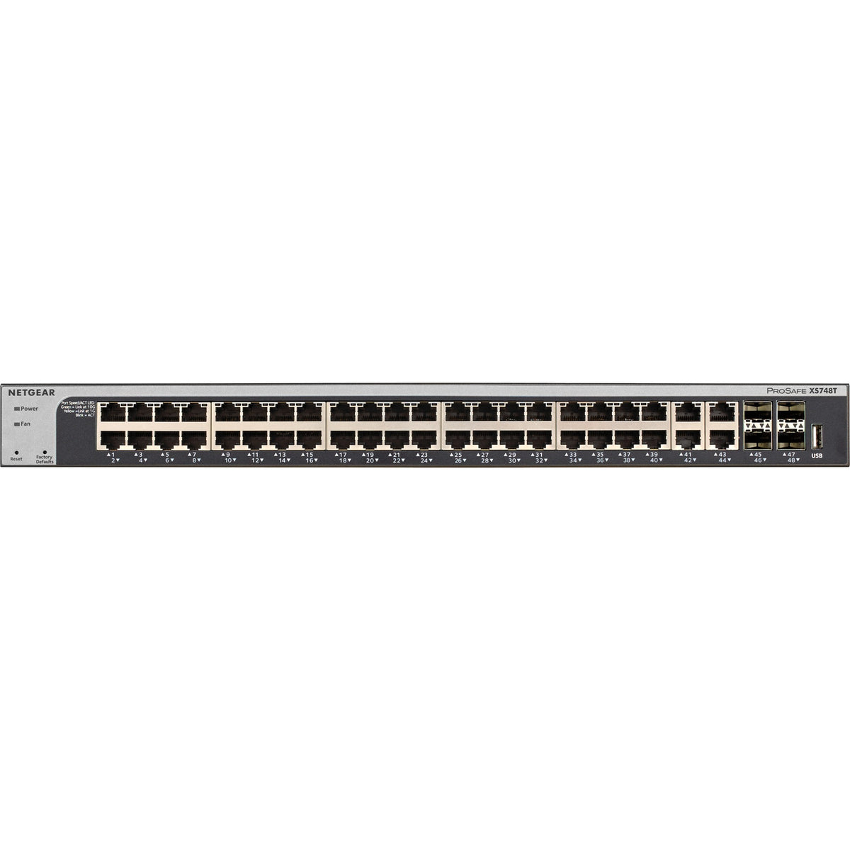 Conmutador netgear prosafe xs748t