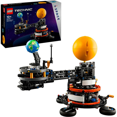 Lego technic: juguete de construcción de la tierra y la luna en movimiento