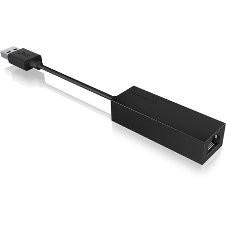 Icy box ib-ac501a, USB 3.0 > Adaptador RJ-45 (negro)