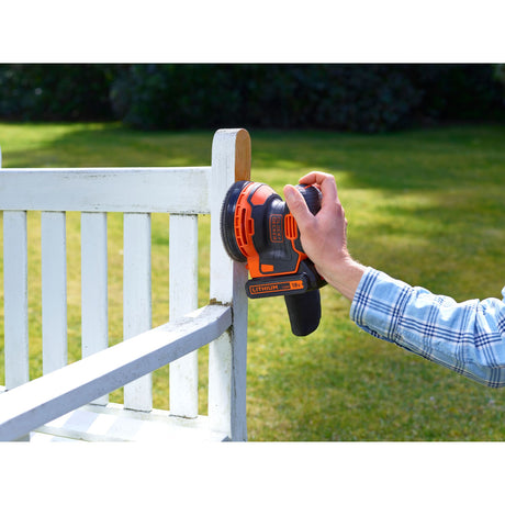 Paquete destornillador black+decker 18v + lijadora excéntrica 18v (negro naranja)