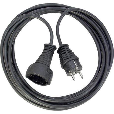 Cable de extensión Brennerstuhl, con conexión a tierra (negro, 5 metros)