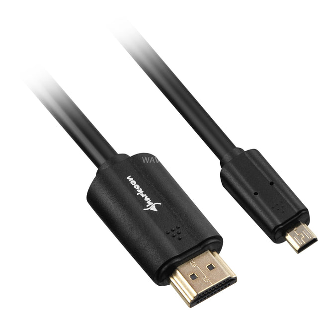 Sharkoon HDMI > cable micro HDMI 2.0 (negro, 1 metro, 4k)